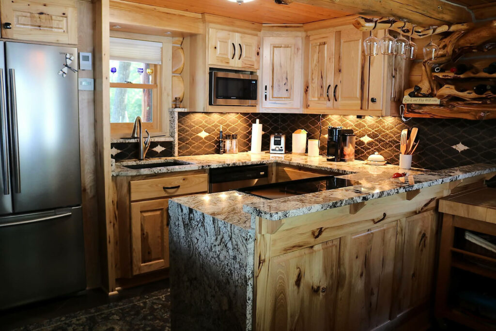 Yellowstone Log Homes example of custom kitchen 4259